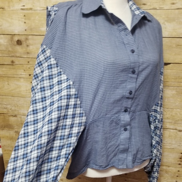 L.A.M.B. Womens 8 Gingham Button Down Wrap Shirt - Picture 6 of 8